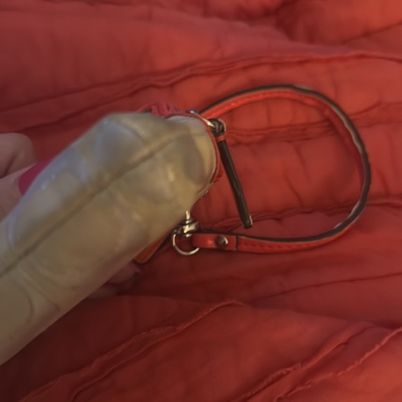 Coach Cream and Red Clutch with Signature Design - Picture 9 of 9